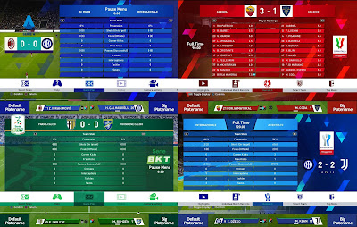 PES 2021 Full Pause Menu Serie A, Serie B, Coppa & Supercoppa Italy by Afandix
