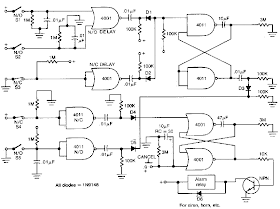 House security monitor system Circuit Diagram