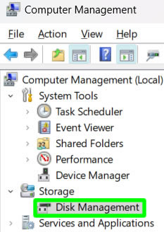 computer management disk management