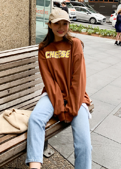 CHEESE Print Sweatshirt