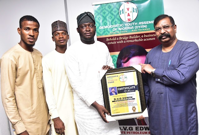 EDWIN, DANGOTE INDUSTRIES' VICE-PRESIDENT BAGS ICON AWARD