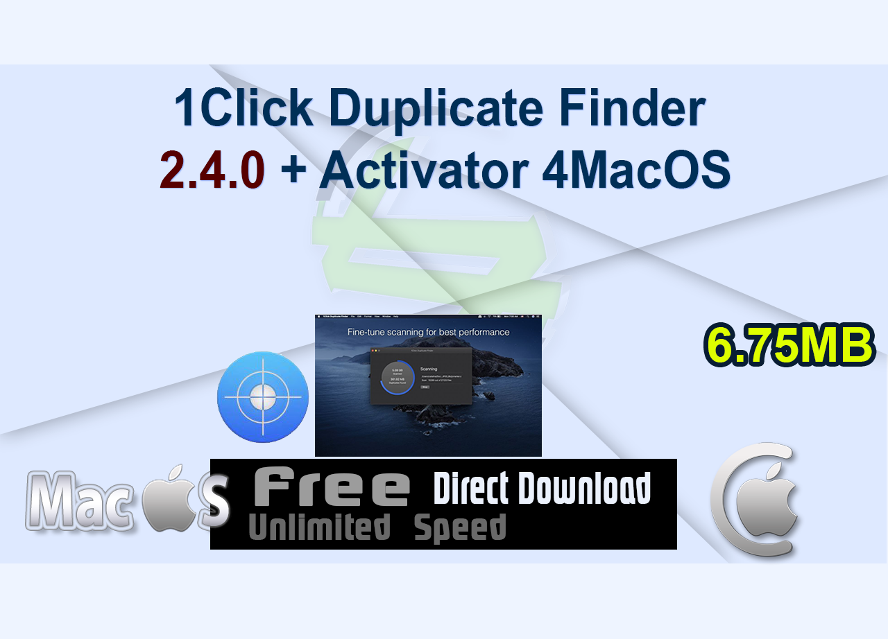 1Click Duplicate Finder 2.4.0 + Activator 4MacOS