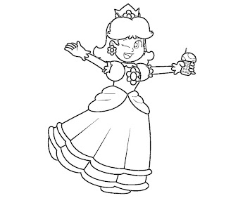 #1 Princess Daisy Coloring Page