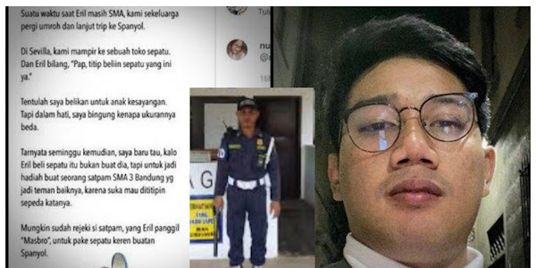 VIRAL Kisah Eril Anak Ridwan Kamil Beli Sepatu Kebesaran di Spanyol Buat Sosok Ini di SMA 3 Bandung