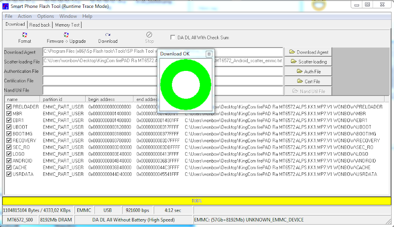 KingCom firePAD Ra MT6572 ALPS.KK1.MP7.V1 file rom SPflashtool ok 