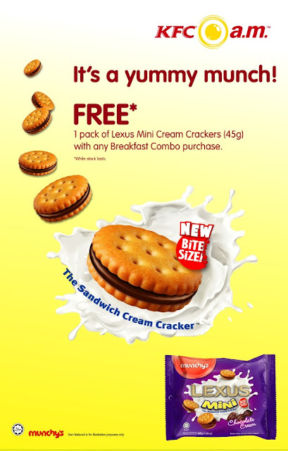 KFC Breakfast: FREE Lexus Cream Crackers