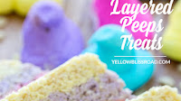 Layered Peeps Rice Krispie Treats