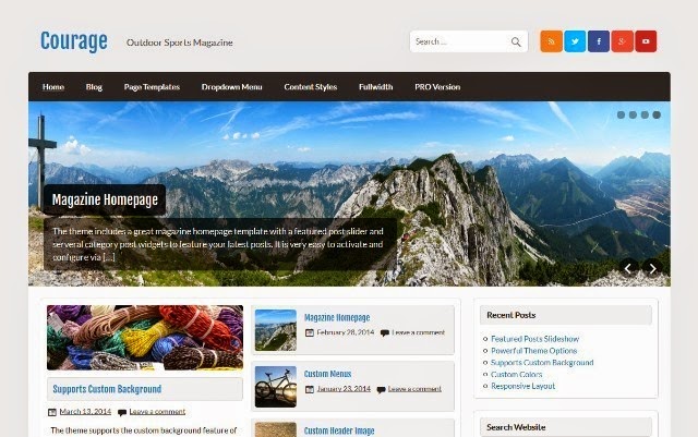 Courage - Free WordPress Theme for Personal blog