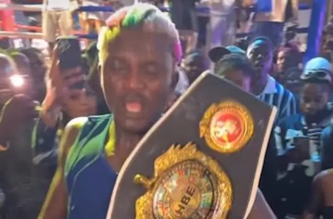 Portable defeats Charles Okocha in celebrity boxing bout