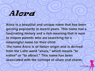 meaning of the name "Alora"