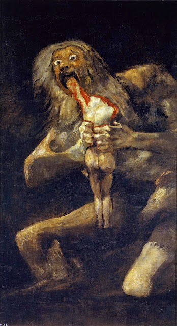 Franscisco de Goya – Saturn Devouring His Son [Saturno devorando a su hijo, 1821-23]