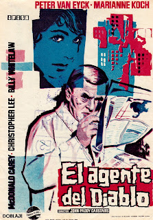 EL AGENTE DEL DIABLO. Programa de mano: 10,5 x 15 cms. España. Imprenta: Repro, Barcelona. De mi colección particular de programas de mano. EL AGENTE DEL DIABLO. The Devil's Agent. 1962. Reino Unido, Irlanda, Alemania Occidental. Dirección: John Paddy Carstairs. Reparto: Peter van Eyck, Marianne Koch, Macdonald Carey, Christopher Lee, Albert Lieven, Billie Whitelaw, David Knight, Marius Goring, Helen Cherry, Colin Gordon, Niall MacGinnis, Eric Pohlmann, Peter Vaughan, Michael Brennan, Jeremy Bulloch.