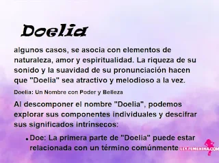 significado del nombre Doelia