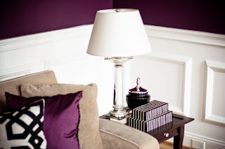 decoración salas color morado