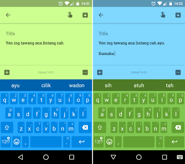  ialah aplikasi keyboard virtual bawaan ponsel Android Sony Xperia Pasang Xperia Keyboard Terbaru di Android Tanpa Root [4.4+]