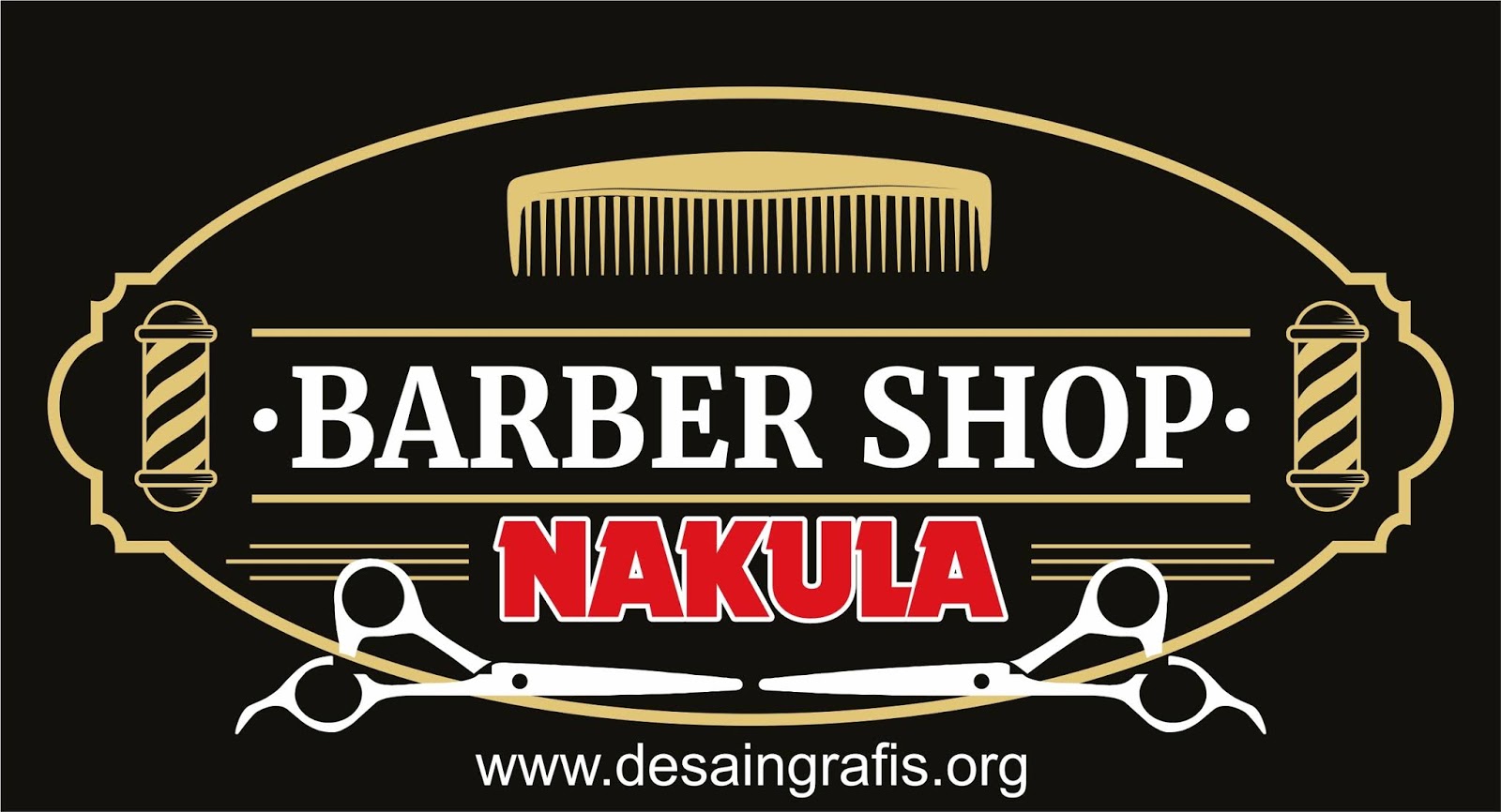 Banner Barber Shop Potong Rambut Cukur cdr Kumpulan 