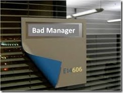 Bad Manager sign