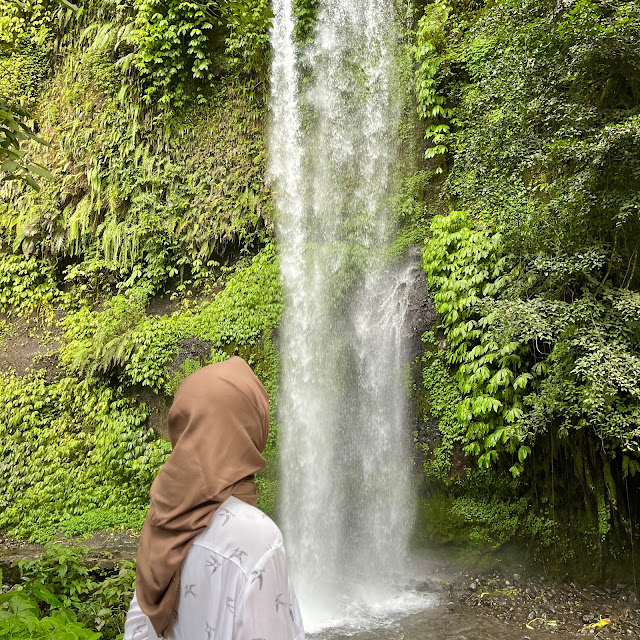 Aku sedang memandang air terjun