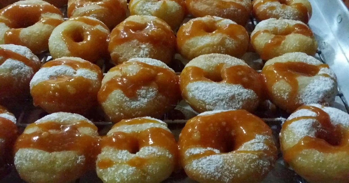 ZULFAZA LOVES COOKING: Donut kentang dengan salted caramel