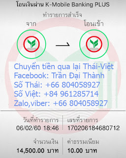 Dịch vụ chuyển hàng chuyển tiền Thái Lan - Việt Nam