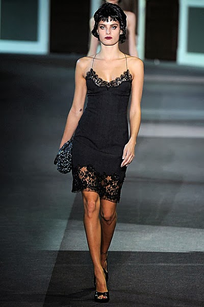 Wool silk tartan and lace dress by Louis Vuitton