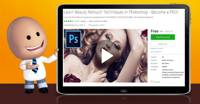 [100% Off] Learn Beauty Retouch Techniques in Photoshop - Become a PRO!| Worth 40$