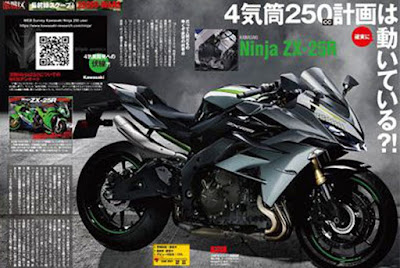 Rendering Kawasaki Ninja ZX25R dari Young Machine