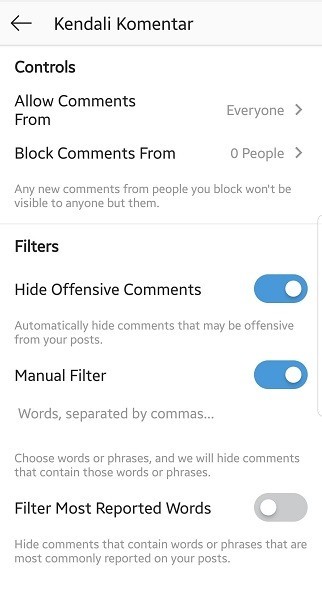 How to Filter Negative Comments and Spam on Instagram 5