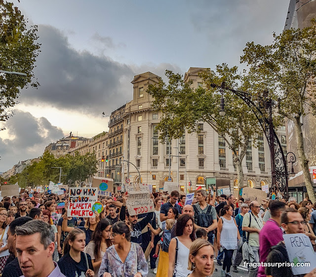 Passeata da Greve pelo Clima em Barcelona