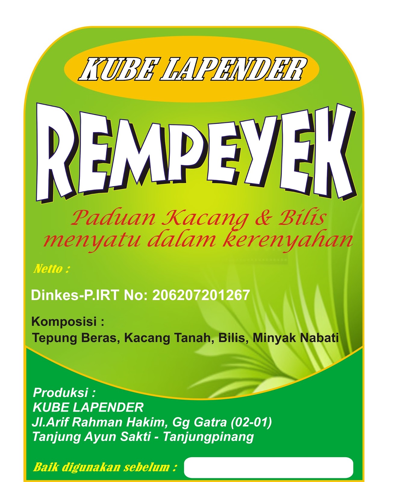  contoh  Label kemasan makan dan minuman