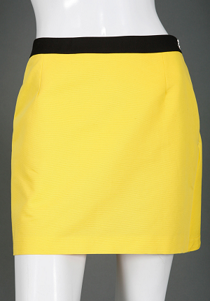 Kristen Stewart Yellow Skirt. Yellow Leather Mini Skirt