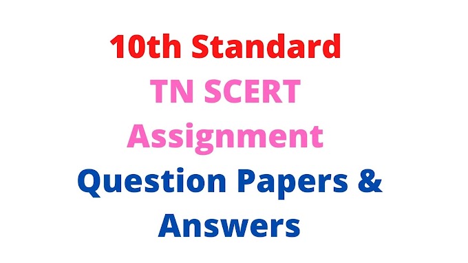 10th Social Science History Assignment Question Papers and Answers TNSCERT