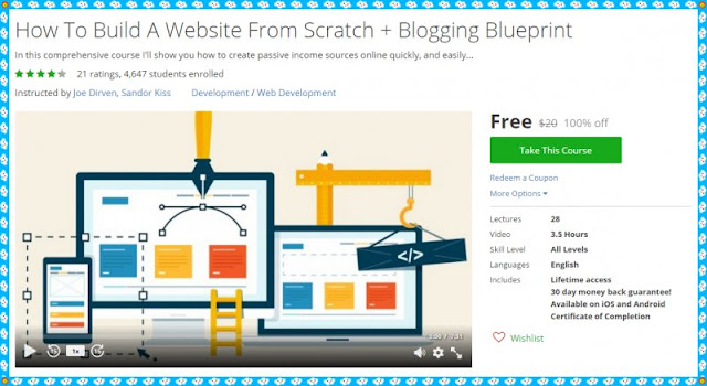 [100% Free Udemy Coupon] How To Build A Website From Scratch + Blogging Blueprint