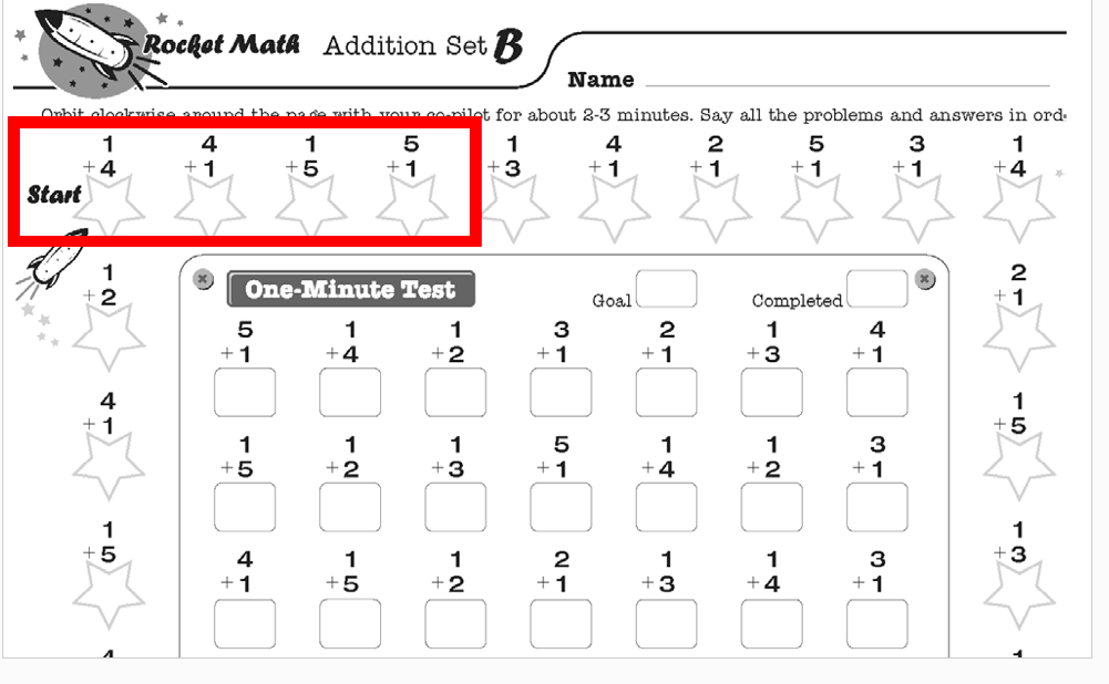 Ms. Modisett's First Grade Classroom! : Rocket Math