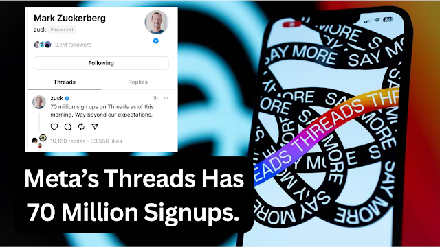 Meta’s Threads Has 70 Million Signups. Instagram Threads 