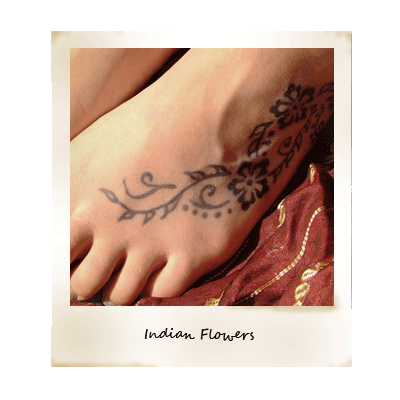 flower foot tattoos