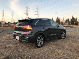 Rear 3/4 view of 2019 Kia Niro EV EX Premium