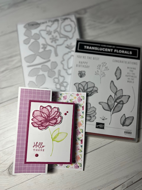Create floral greeting cards using Stampin' Up! Translucent Floral Stamp Set and Dies