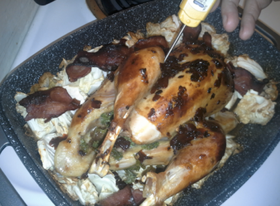 Fort Lauderdale Personal Chef - Roast Pheasant with Cabbage and Turkey Bacon Recipe