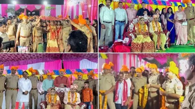 घराती बनी पुलिस: सिर पर साफा बाँध कर बारातियों का किया स्वागत,सीओ ने उठाया पूरा खर्च