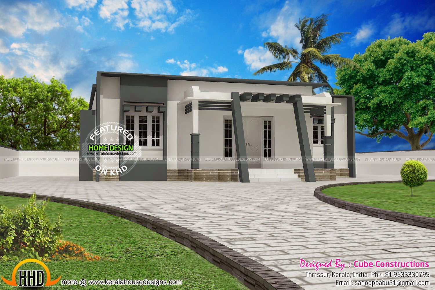 Small budget contemporary house Kerala home design and 
