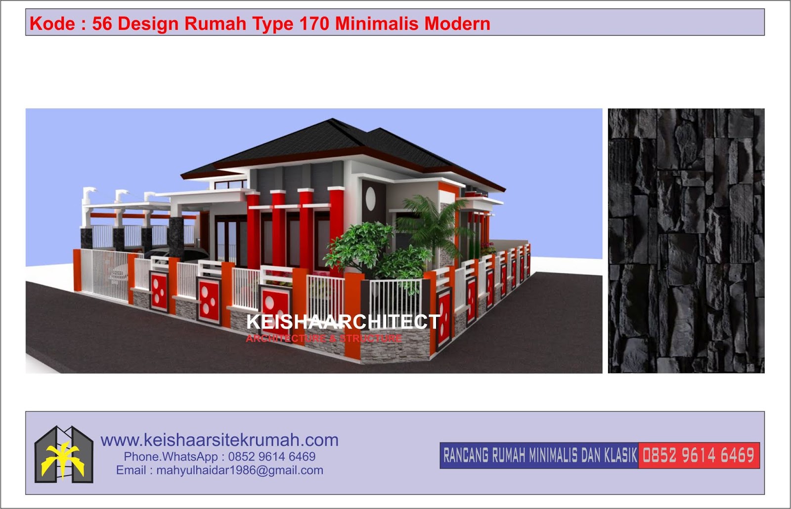 Kode 56 Design Rumah Type 170 Minimalis Lokasi Ulee Kareng