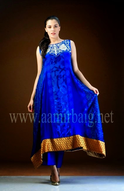 Lateast Frocks and Gowns Aamir Baig Semi  Formal  Dress  