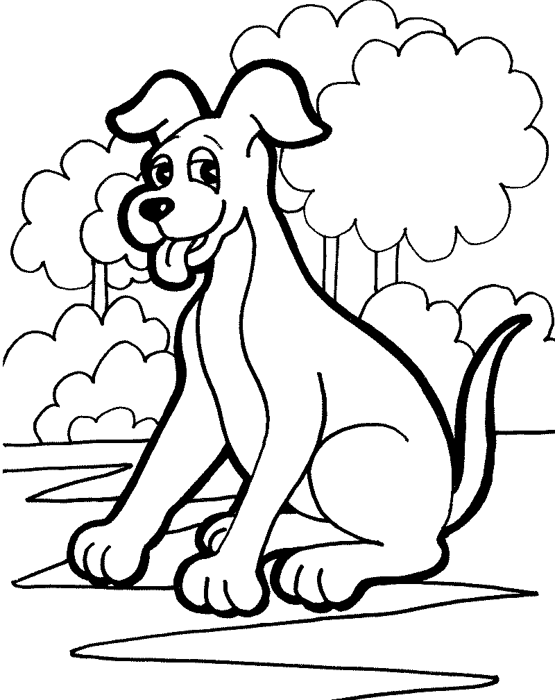 Sketsa Gambar Hewan Anjing