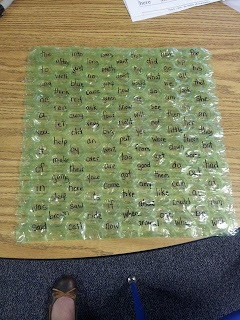 Photo of Bubblewrap Sight Words