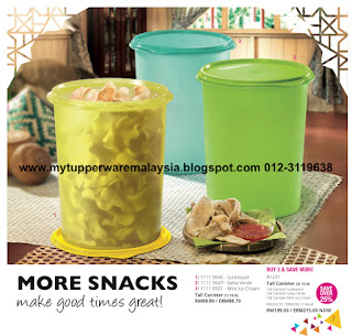 tall canister tupperware malaysia (kuning, biru, hijau)