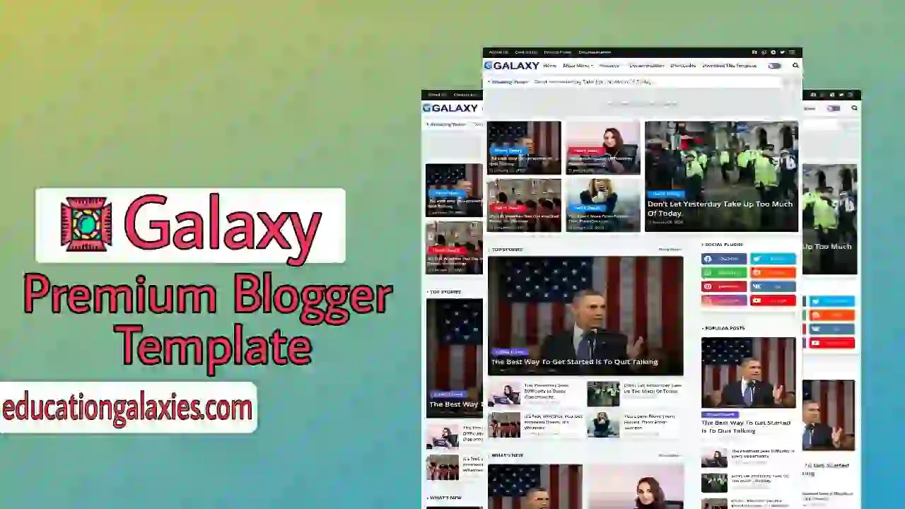 Galaxy Premium Blogger Template Free Download Now Latest