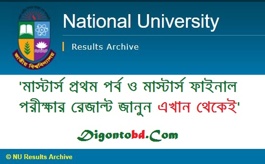 মাস্টার্স প্রথম পর্ব ও মাস্টার্স ফাইনাল রেজাল্ট 2018