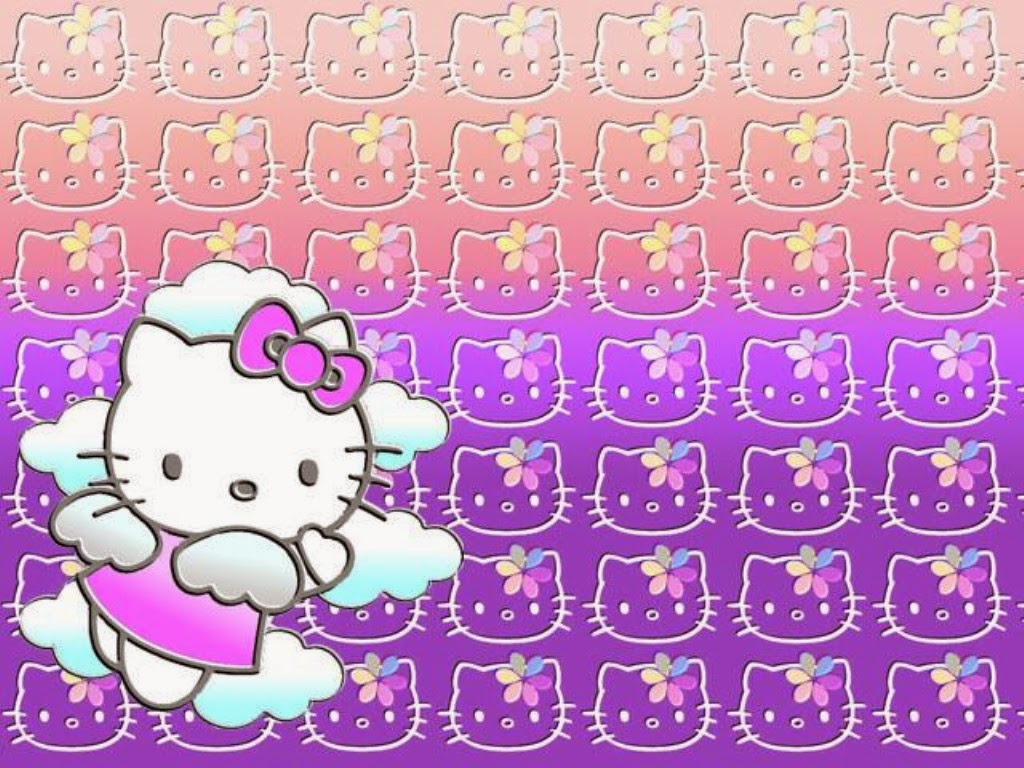 GAMBAR HELLO KITTY WALLPAPER UNGU Gambar Hello Kitty Lucu