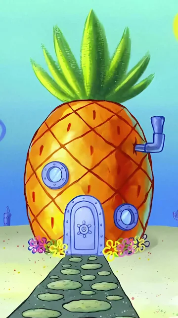 SpongeBob Pineapple House iPhone Wallpaper